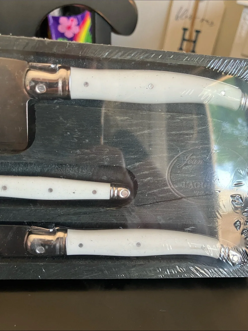 Laguiole White Cheese Knife Set - 3-Piece Stainless Collection